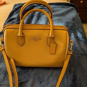 Coach Tan Leather Satchel Bag